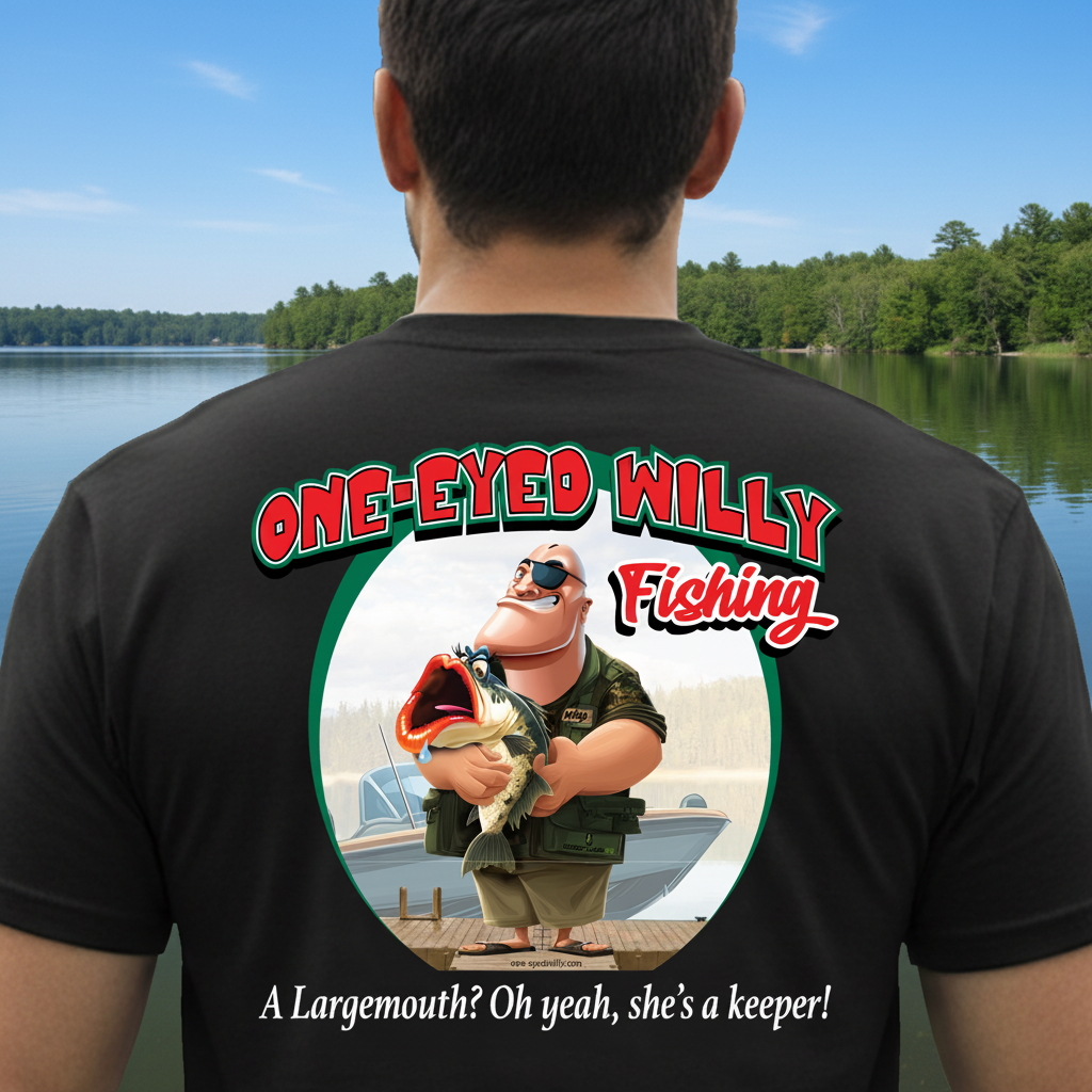 One-Eyed Willy Fishing - Lake Scene Background
